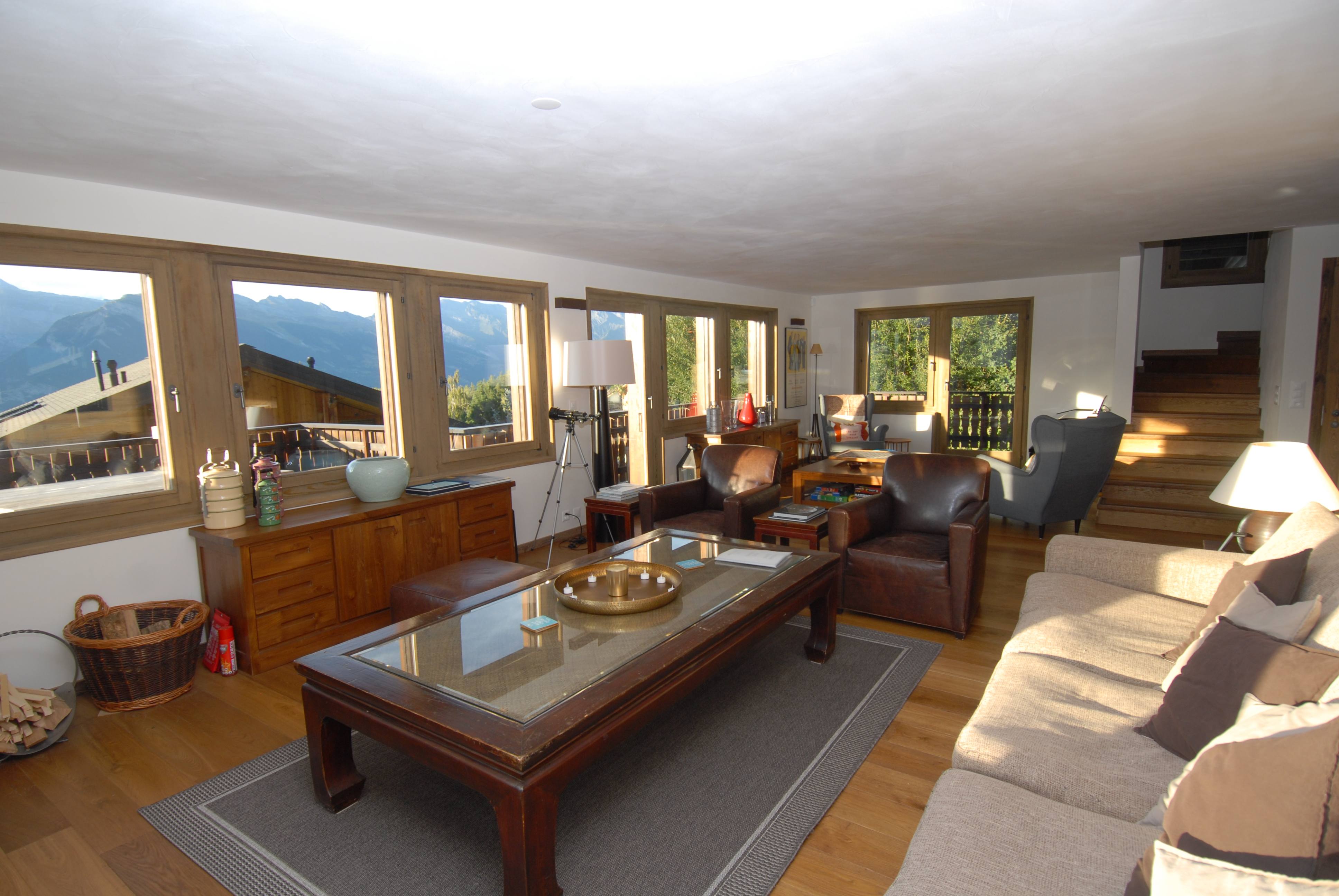 The main living room in afternoon sun