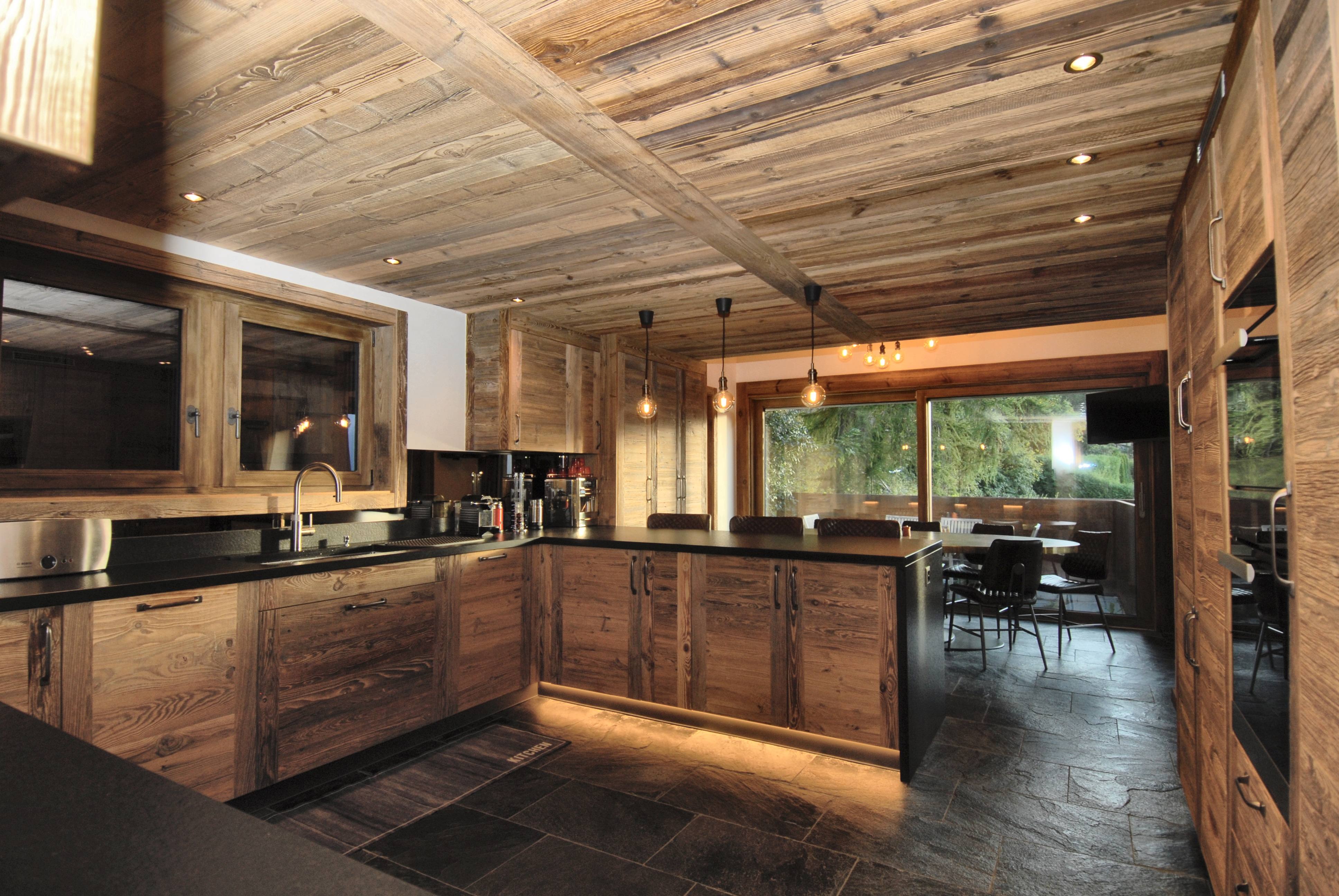 The kitchen from the dining end
